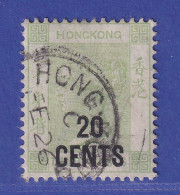 Hongkong 1891 Queen Victoria Aufdruck 20 C  Mi.-Nr. 48 I Gestempelt - Sonstige & Ohne Zuordnung