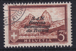 Schweiz Genfer Arbeitsorganisation BIT 1937 3-Franken-Wert Mi.-Nr. 48 O - Dienstmarken