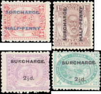 Tonga #21-24, Complete Set, Year: 1894, Condition: Hinged - Tonga (1970-...)