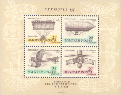 Hungary #CB30b, Complete Set, Year: 1967, Topic: Zeppelins, Aviation, Condition: Never Hinged - Sonstige & Ohne Zuordnung
