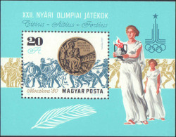 Hungary #C425, Complete Set, Year: 1980, Topic: Olympics, Condition: Never Hinged - Sonstige & Ohne Zuordnung