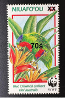 Niuafo'ou 1998 / 2010 Mi. 327 WWF W.W.F. Faune Fauna Overprint Surchargé Blue Crowned Lorikeet Oiseau Vogel Bird Parrot - Ongebruikt