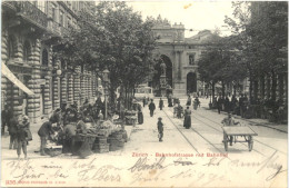 Zürich - Bahnhofstrasse Mit Bahnhof - Zürich