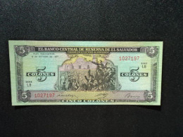 EL SALVADOR * : 5 COLONES     6.10.1977     P 126a       SPL - El Salvador