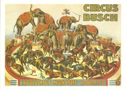 CIRCUS BUSCH, Exotisches Monstre-Tableau, DDR-Repro Werbeplakat, Nicht Gelaufen - Zirkus