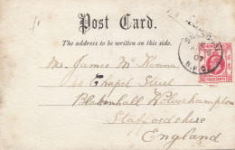 Hong Kong: 1907: Shanghai Post Card To Staffordshire/England - Sonstige & Ohne Zuordnung
