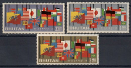 Bhutan 1964 Mi 40-42 MNH  (ZS8 BHT40-42) - Stamps
