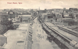 A006 India Agra Kinari Bazar Carriages Shops Market Vintage Postcard - Indien