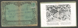 Siam. 1939 (14 Aug) BKK 6 - Italy, Torino. Illustrated Fkd Pm Rate Seal Envelope. Reverse Printed B/w Map Label Of Centr - Siam