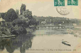 95 - L'Isle D'Adam - La Plage Et Les Coteaux De Parmain - CPA - Voir Scans Recto-Verso - L'Isle Adam
