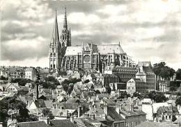 28 - Chartres - La Cathédrale - Carte Dentelée - CPSM Grand Format - Voir Scans Recto-Verso - Chartres