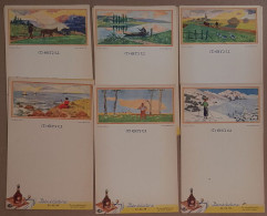 Lot De 24 Menus Publicitaires Bénédictine "la Douce France" (4 De Chaque) - Unclassified