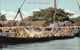 A004 India Bombay Cotton Green Colaba In Boats Vintage Postcard - Indien