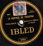 Disque SAPHIR, IBLED  29 Cm. Etat Ex. N° 2043 . ANDREANY Tyroliennes. LA RENTREE DU TROUPEAU - L'ETOILE DU BERGER - 78 Rpm - Gramophone Records