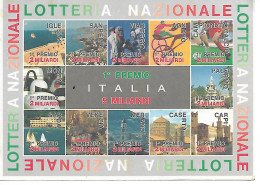 FORTUNA CON LE LOTTERIE NAZIONALI,MONOPOLI DI STATO - ROMA - MODELLO PER INCOLLARE IL TAGLIANDO"1° PREMIO ITALIA" - Lottery Tickets