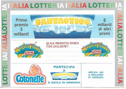 FORTUNA CON LE LOTTERIE NAZIONALI,RAI  - ROMA - MODELLO PER INCOLLARE IL TAGLIANDO"FANTASTICO" - Lottery Tickets