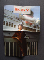 D206308  Advertising - Sony Transistor TV -Japan Tokyo    Original 1960s SONY TV Two-Sided Leaflet (A4) - Pubblicitari