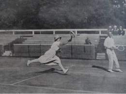 Superbe Plan Beau Format Suzanne LENGLEN  Double Mixte Du Racing Club   Doc 1919 - Other & Unclassified