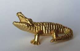 FEVE - Métal Doré WEITZEL LES ANIMAUX SAUVAGES LE CROCODILE - Animals