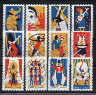 FRANCE / AUTOADHESIFS / SERIE  N° 1478 à 1489 Les Arts Du Cirque - Oblitérés