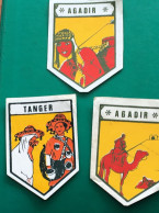 Agadir Ida-Outanane  Maroc 3 Blason écusson Sticker Autocollant Adhésif-chromotransfer Héraldique-décalcomanie-Label - Aufkleber