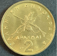 Greece 2 Drachmes 1976 - Grèce