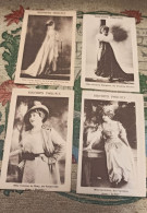 Chromos - Lot De 4 : Femmes Vers 1900 THEATRE - BISCUIT POULAIN @ 6,5 Cm X 10 Cm - Altri & Non Classificati