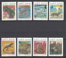 Set Complet 8 Timbres Neuf** MNH  Viêt-Nam Du Nord 1975 Reptiles Yt:VN-N 875_882 - Vietnam
