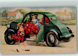 10153334 - Glueckwuensche Autos Kinder Mit Rosenkoerbe Und - Altri & Non Classificati
