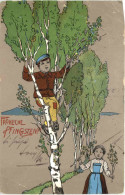 Ostern - Kind Klettert Auf Baum - Ostern