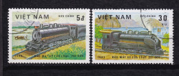 Timbre(s) Oblitéré(s) Viet Nam Année 1983 N° 387/392 Thème Transports Train Locomotive à Vapeur Réf 9502 - Vietnam