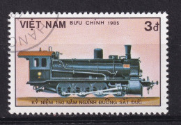 Timbre(s) Oblitéré(s) Viet Nam 1985 N° 634 Thème Transports Trains Locomotive à Vapeur Réf 10802 - Vietnam