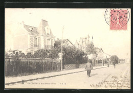 CPA Puteaux, Rue Sadi-Carnot, Personnes Et Maisons - Puteaux