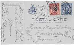 Ganzsache Mit Zusatzfrankatur, Manila, 1912 Nach Karlsruhe - Philippines
