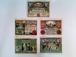 Banknoten, Notgeld, Bad Sulza Thür., Je 1x 10/25 2x50 1x 75 Pfennig, 1921, Konvolut - Other & Unclassified