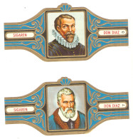 Cigar Band 2 Bagues De Cigare Vitolas Sigarenring DON DIAZ Explorateurs Marco Polo - Cigar Bands