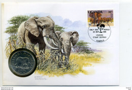 A45235)WWF-Muenz-Brief Saeugetiere: Uganda  363 + Muenze - Covers & Documents