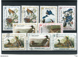 A51074)Vogel: Haiti 9 Marken Gest. - Other & Unclassified