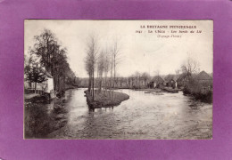 22 La Chèze Les Bords Du Lié  Paysage D'hiver    Dos Abimé Suite A Collage Carte Vendue En L'état - La Chèze