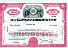ERIE-LACKAWANNA  RAILROAD COMPANY; 100 Shares - Railway & Tramway
