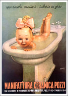 Cartolina Post Card Gino Boccasile Pubblicitaria Manifattura Ceramica Pozzi - Advertising