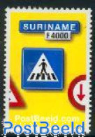 Suriname, Republic 2001 Traffic Sign, Zebra 1v, Mint NH, Transport - Traffic Safety - Accidents & Road Safety
