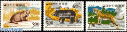 Korea, South 1966 Animals 3v, Mint NH, Nature - Animals (others & Mixed) - Bears - Cat Family - Korea, South