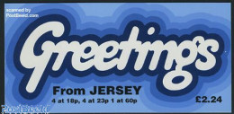 Jersey 1995 Greeting Stamps Booklet, Mint NH, Nature - Various - Birds - Cats - Dogs - Stamp Booklets - Greetings & Wi.. - Unclassified