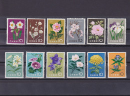 JAPAN 1961, Sc #712-723, Flowers, MH - Unused Stamps
