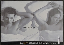 Carte Postale - Unity The New Deodorant Of 8x4 (déodorant - Cosmétique) Scratch & Sniff (carte A Gratter Sous Les Bras) - Advertising