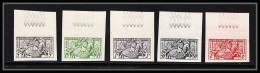 85207 N°371/375 Sceau Du Prince Monaco Non Dentelé ** MNH (Imperforate) - Ungebraucht