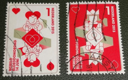 Nederland - NVPH - 3067 En 3068 - 2013 - Gebruikt - Used - Wereld Bloed Donor Dag - Gebraucht
