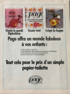 Publicité Papier   PAPIER-TOILETTE PAGE 1974 CH-16 - Advertising