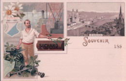 Publicité Chocolat SUCHARD, Souvenir De Zürich, Armoirie Et Costumes Litho (717) - Advertising